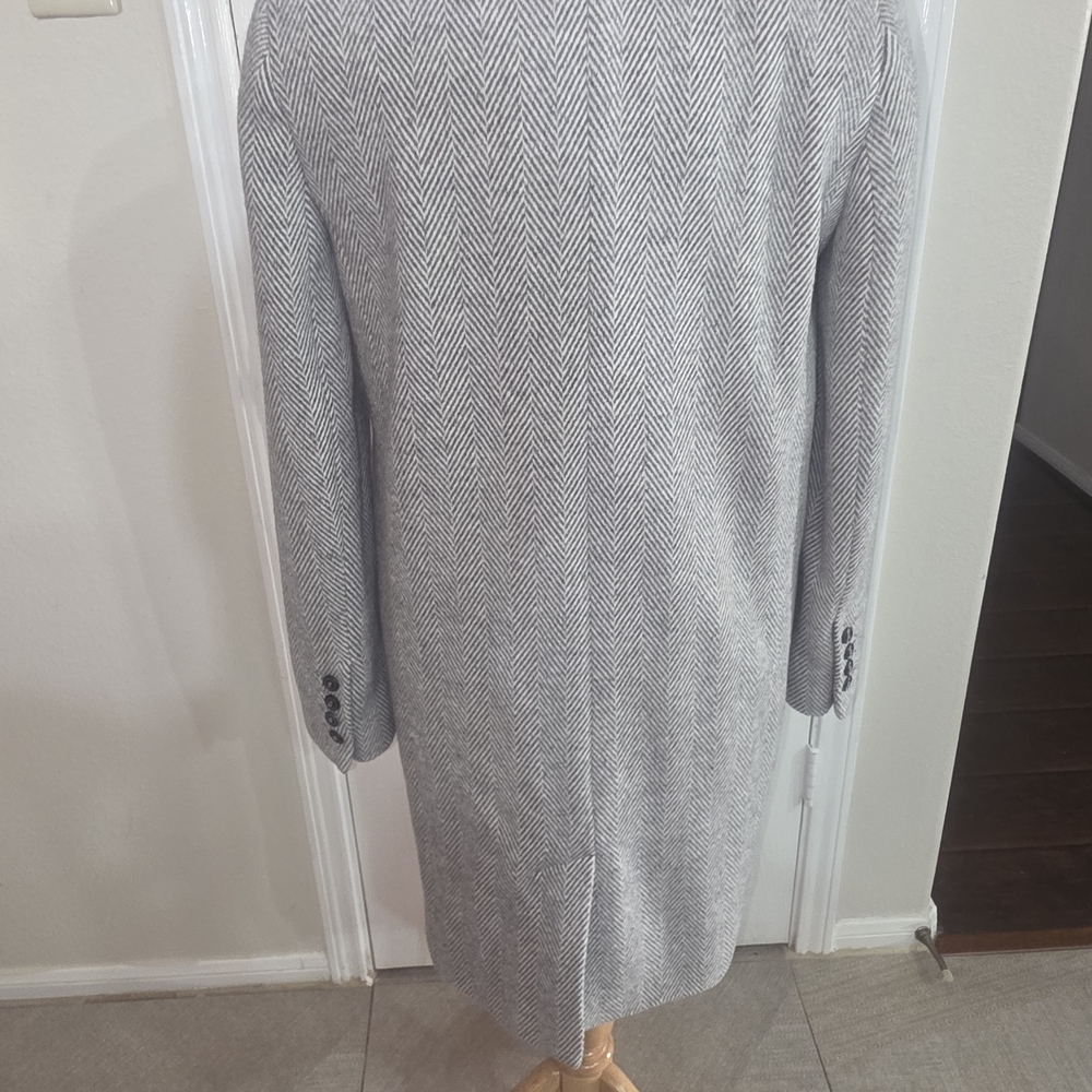 Sezane Light Gray Herringbone Blazer - Picture 4 of 8